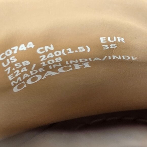 NWT Coach Women's Marley Driver Tan Logo Loafers - Picture 6 of 8